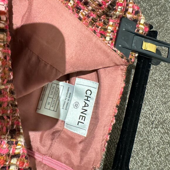 2001 Pink and Brown Chanel Tweed Skirt - Picture 5 of 6